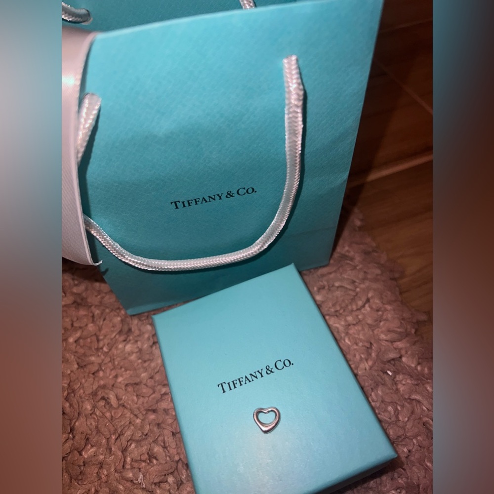Tiffany and Co. Open Heart Pendent in Silver